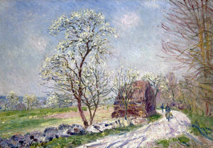  Alfred Sisley Along the Woods in Spring - Art Print