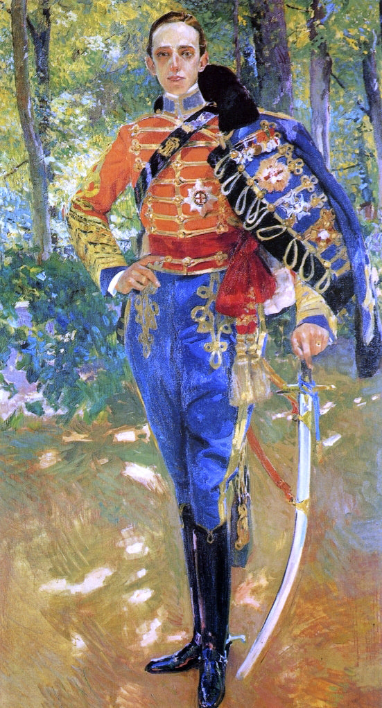  Joaquin Sorolla Y Bastida Alphonso XIII in Hussars Uniform - Art Print