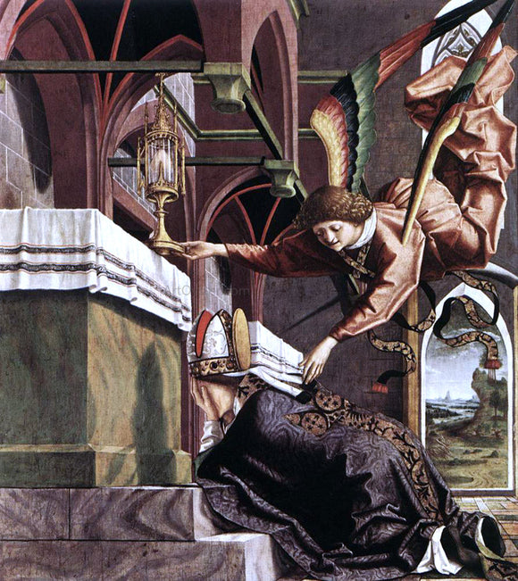  Michael Pacher Altarpiece of the Church Fathers: Vision of St Sigisbert - Art Print