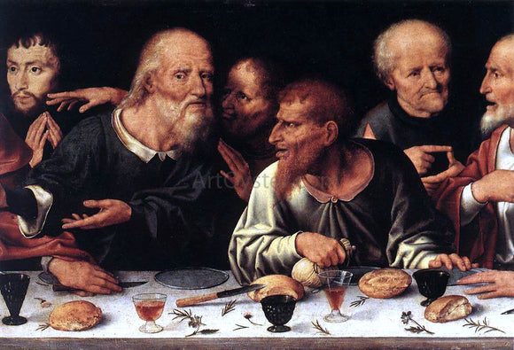  Joos Van Cleve Altarpiece of the Lamentation (detail) - Art Print