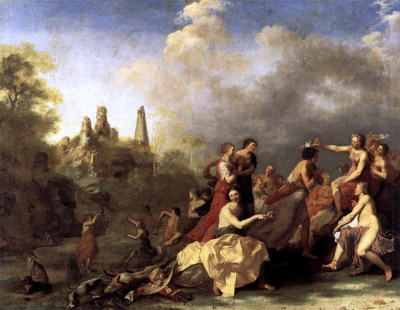  Cornelis Van Poelenburgh Amaryllis Giving Myrtill the Price - Art Print