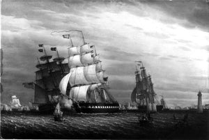  Robert Salmon American Ships in the Mersey - Art Print