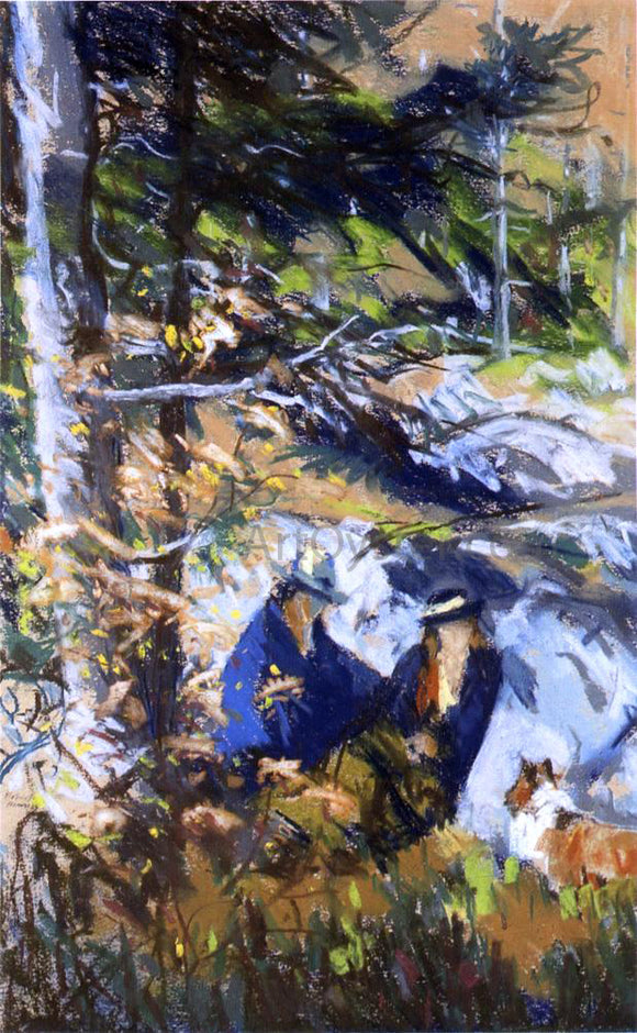  Robert Henri Among the Rocks, Monhegan Island, Maine - Art Print