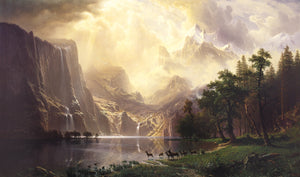  Albert Bierstadt Among the Sierra Nevada Mountans - Art Print