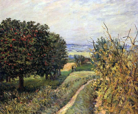  Alfred Sisley Among the Vines near Louveciennes - Art Print
