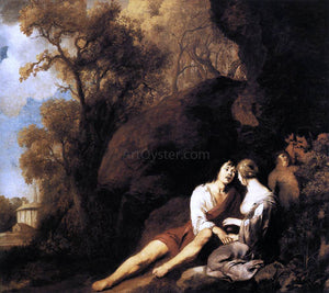  Sir Peter Lely Amorous Couple in a Landscape - Art Print