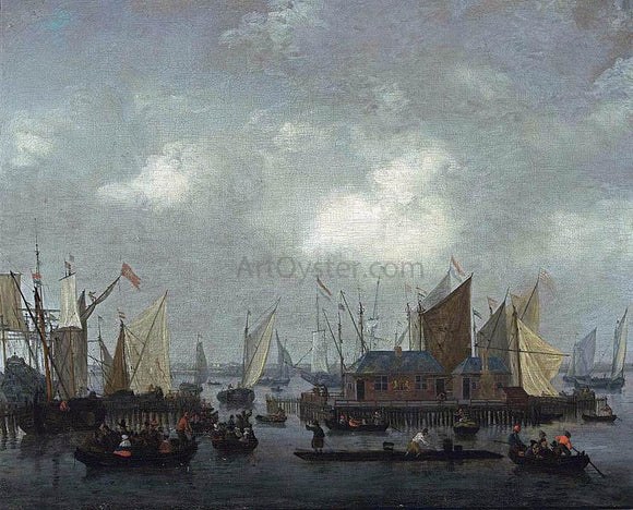  Reiner Nooms Amsterdam: Shipping on the Ij - Art Print