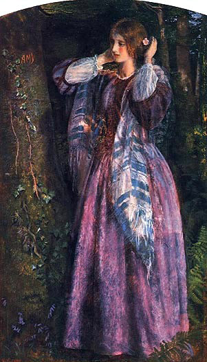  Arthur Hughes Amy (study) - Art Print