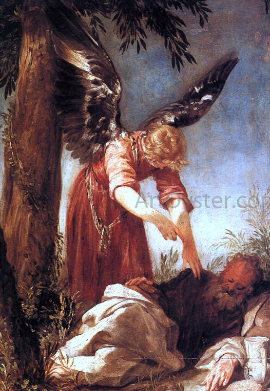  Juan Antonio Frias Y Escalante An Angel Awakens the Prophet Elijah - Art Print