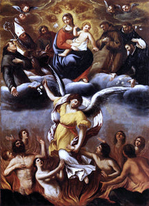  Lodovico Carracci An Angel Frees the Souls of Purgatory - Art Print