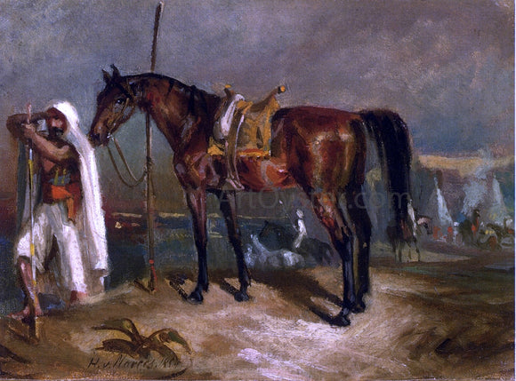  Hans Von Marees An Arab Beside His Horse - Art Print