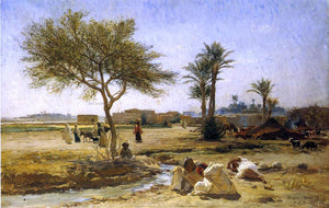  Frederick Arthur Bridgeman An Arab Village - Art Print