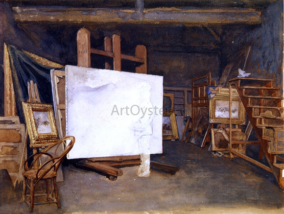  James Wells Champney An Artist in His Studio - Art Print