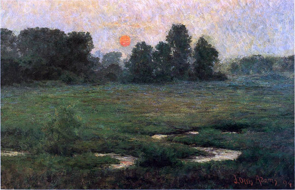  John Ottis Adams An August Sunset - Prarie Dell - Art Print