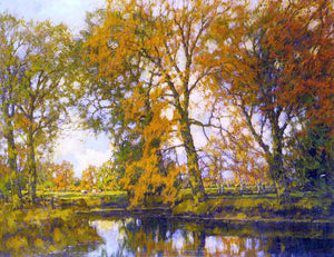  Arnold Marc Gorter An Autumn Landscape with Cows Near a Stream - Art Print