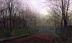  John Atkinson Grimshaw An Autumn Lane - Art Print