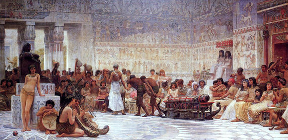  Edwin Longsden Long An Egyptian Feast - Art Print