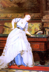  Charles Edouard Boutibonne An Elegant Billiard Player - Art Print