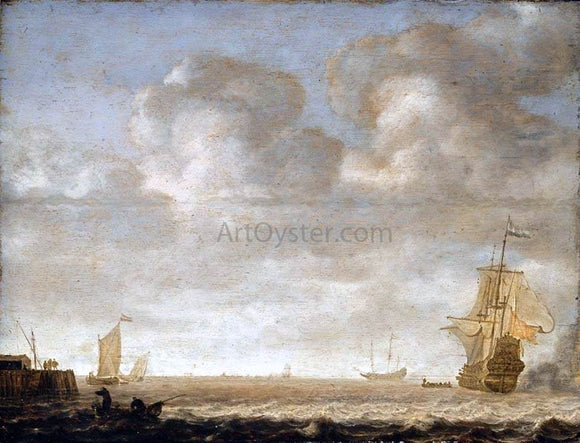  Simon De Vlieger An Estuary Scene - Art Print