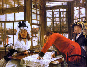  James Tissot An Interesting Story - Art Print