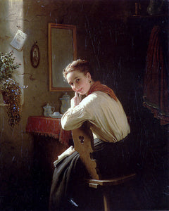  Johann Georg Meyer Von Bremen An Interrupted Moment - Art Print