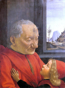  Domenico Ghirlandaio An Old Man and His Grandson - Art Print