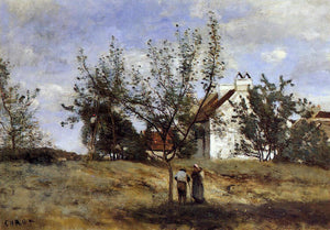  Jean-Baptiste-Camille Corot An Orchard at Harvest Time - Art Print