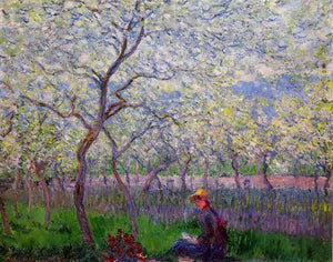  Claude Oscar Monet An Orchard in Spring - Art Print