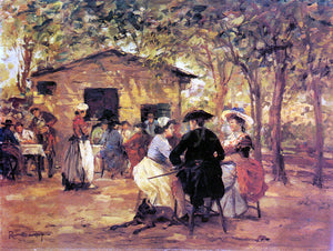  Raffaelo Sorbi An Oudoor Cafe - Art Print