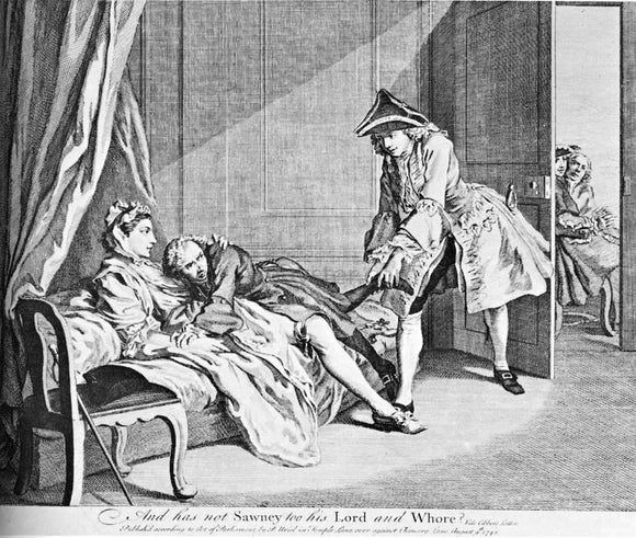  Hubert-Francois Gravelot And Has Not Sawney Too His Lord and Whore? - Art Print