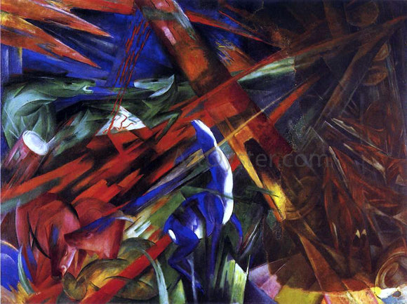  Franz Marc Animal Destinies (also known as The Trees Show their Rings, the Animals their Veins) - Art Print