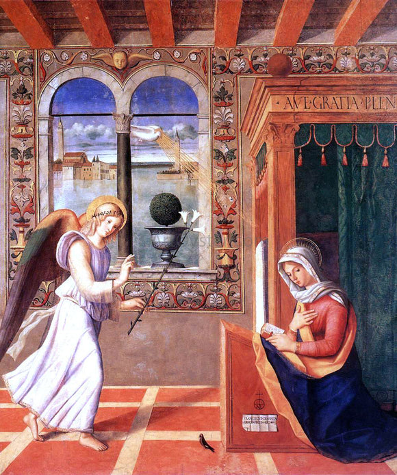  Francesco Di Simone Da Santacroce Annunciation - Art Print