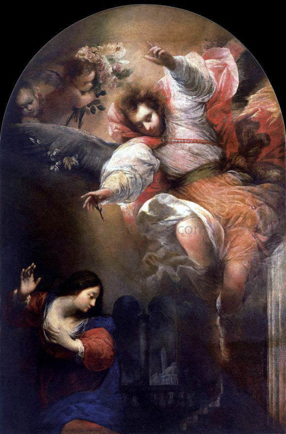  Sebastiano Mazzoni Annunciation - Art Print