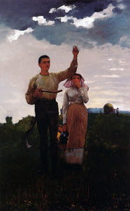  Winslow Homer Answering the Horn (also known as The Home Signal) - Art Print