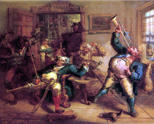  John Quidor Antony Van Corlear Brought into the Presence of Peter  Stuyvesant - Art Print