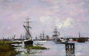  Eugene-Louis Boudin Anvers, The Port - Art Print