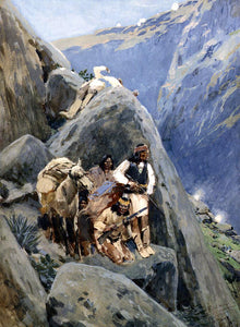 Henry F Farney Apache Indians in the Mountains - Art Print
