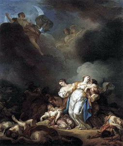  Anicet-Charles-Gabriel Lemonnier Apollo and Diana Attacking Niobe and her Children - Art Print
