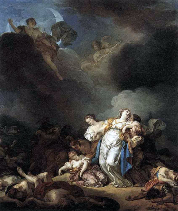  Anicet-Charles-Gabriel Lemonnier Apollo and Diana Attacking Niobe and her Children - Art Print