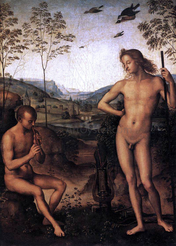  Pietro Perugino Apollo and Marsyas - Art Print