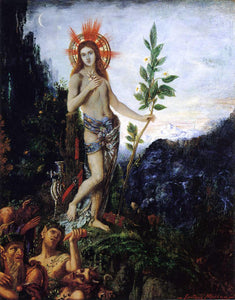 Gustave Moreau Apollo and the Satyrs - Art Print