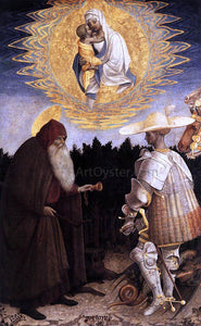  Antonio Pisanello Apparition of the Virgin to Sts Anthony Abbot and George - Art Print