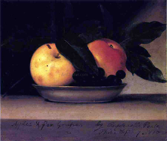  Raphaelle Peale Apples and Fox Grapes - Art Print