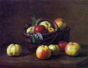  Henri Fantin-Latour Apples in a Basket on a Table - Art Print