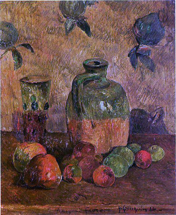  Paul Gauguin Apples, Jug, Iridescent Glass - Art Print