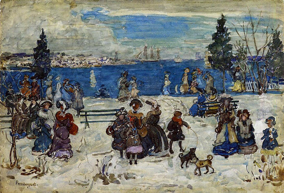  Maurice Prendergast April Snow, Salem - Art Print