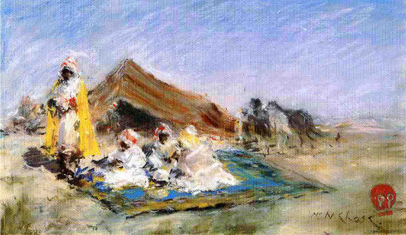  William Merritt Chase Arab Encampment (also known as Oriental Sketch) - Art Print