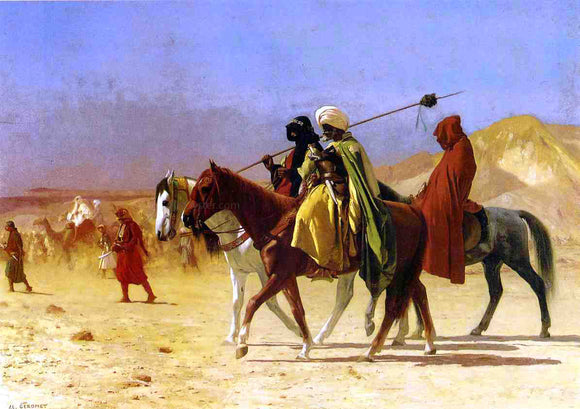  Jean-Leon Gerome Arabs Crossing the Desert - Art Print