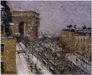  Gustave Loiseau Arc de Triomphe in the Snow - Art Print