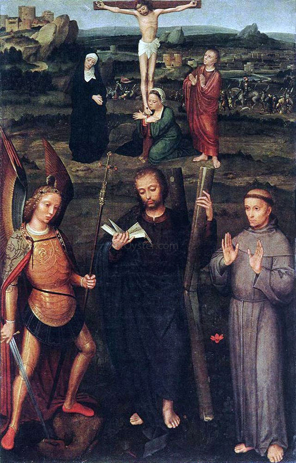  Adriaen Isenbrandt Ysenbrandt Archangel St Michael, St Andrew and St Francis of Assisi - Art Print